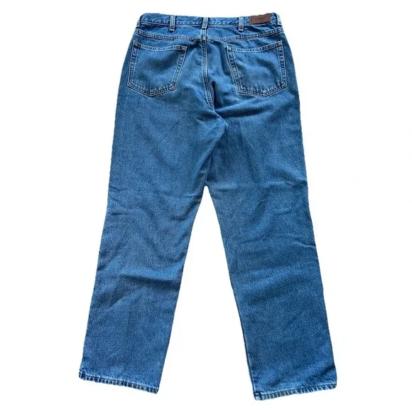 Men's LL Bean Classic Fit Flannel Lined Jeans Size 34x30 - Picture 3 of 9